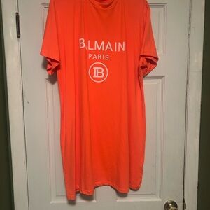 Balmain Orange Midi Dress